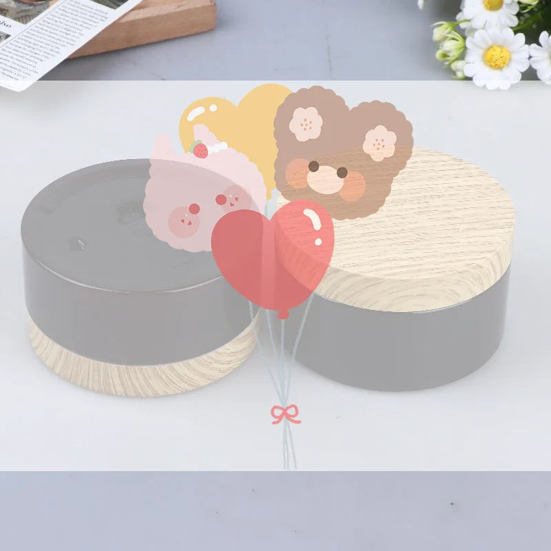 PET Plastic Jar Wood Texture Lid | 200ml–500ml Empty Container Cosmetic Storage Jar QXL