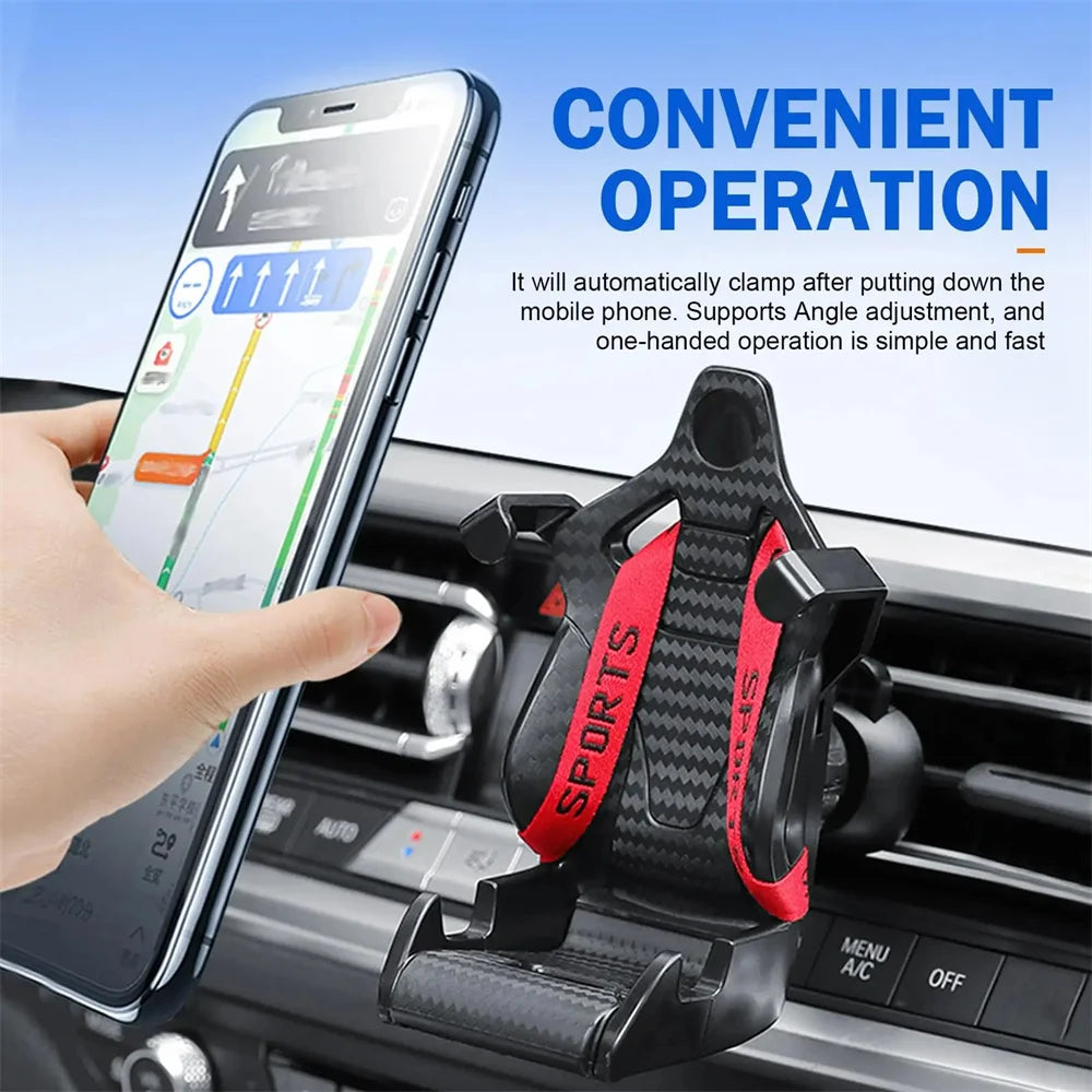 Racing Seat Car Phone Holder | Suction Cup Mount – Universal Car Phone Mount QXL