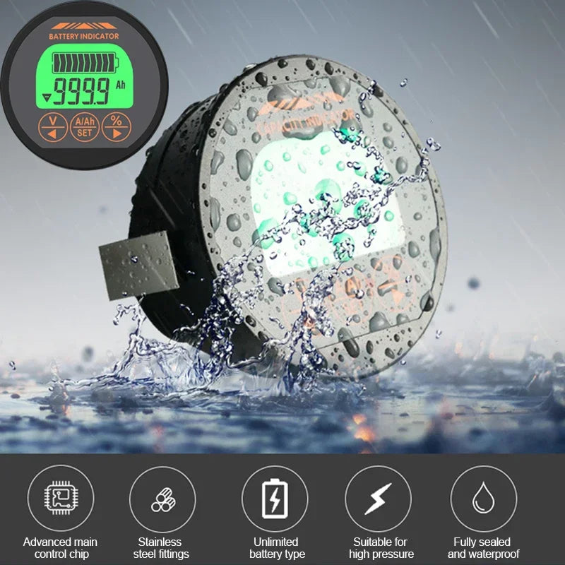 TR16 Digital Battery Capacity Monitor Voltmeter Ammeter 50A–350A Battery Capacity Monitor QXL