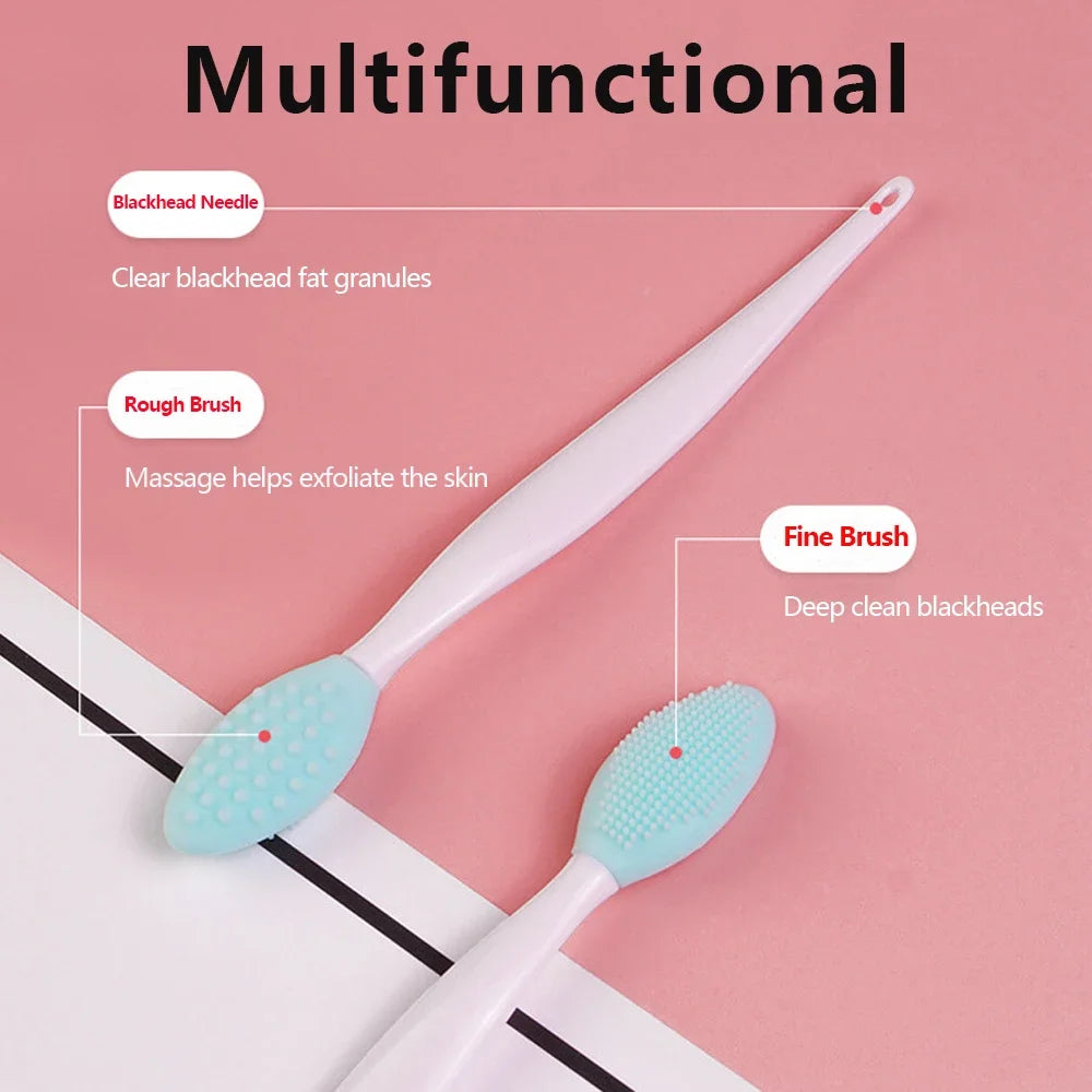 Silicone Face Exfoliating Cleansing Brush | Nose & Pore Tool Facial Cleansing Brush QXL