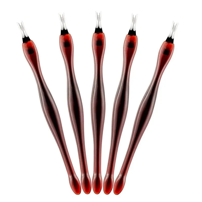 Stainless Steel Cuticle Pusher | Pro Manicure Nail Tool Cuticle Pusher QXL Red