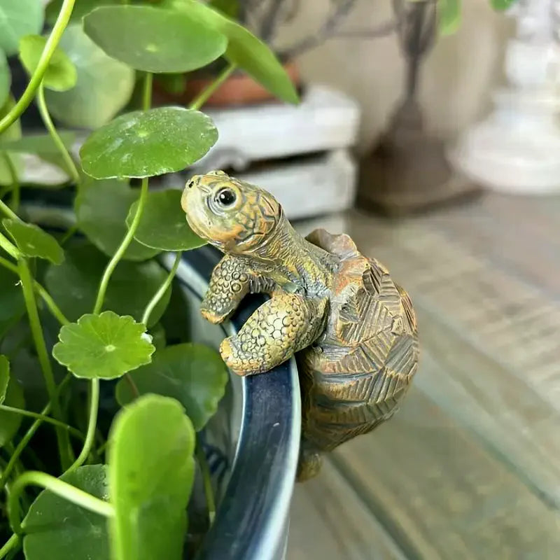 Resin Turtle Hanging Flower Pot | Wall-Mount Animal Planter Wall Hanging Planter QXL