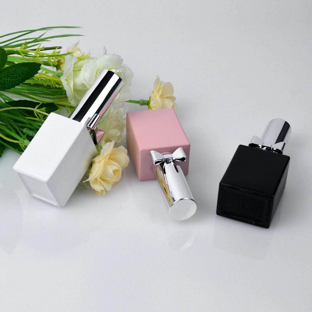 Empty Glass Nail Polish Bottles 10ml & 15ml with Brush Lid Nail Polish Bottle QXL