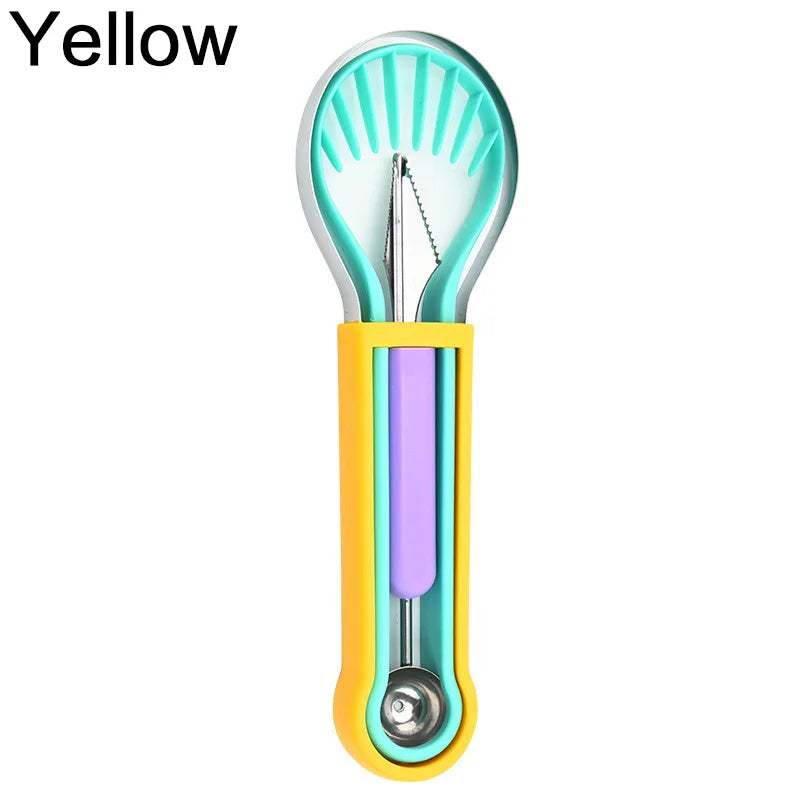 3-in-1 Fruit Carving Scooping & Segmenting Tool | Avocado Fruit Prep Tool QXL 3pcs