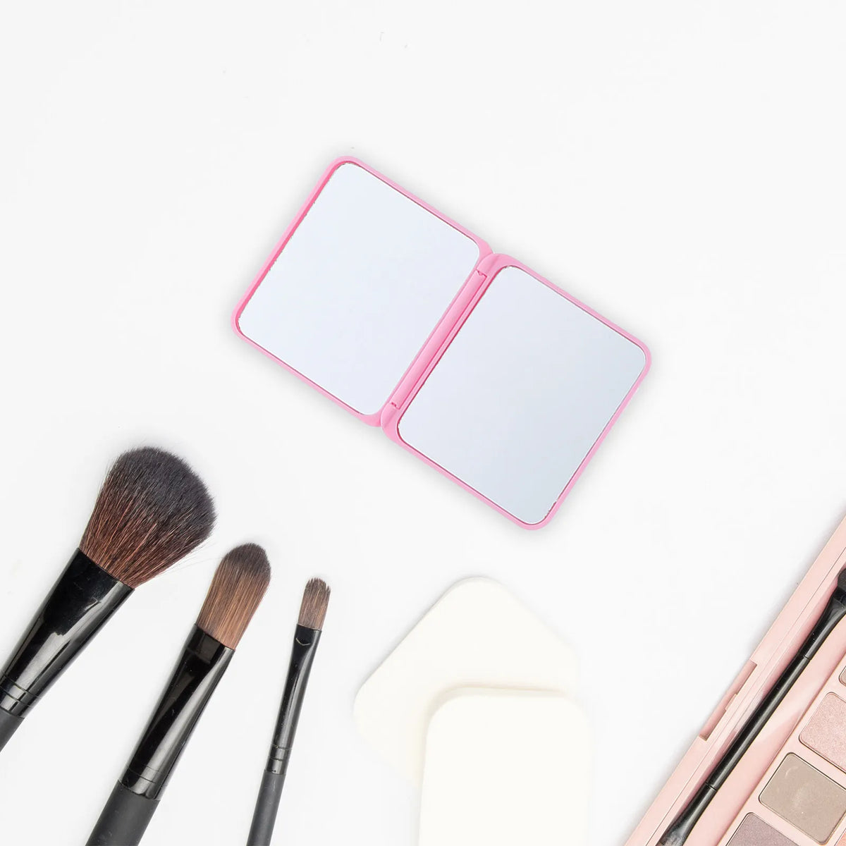 4-Pack Foldable Double-Sided Compact Travel Makeup Mirror Compact Makeup Mirror QXL