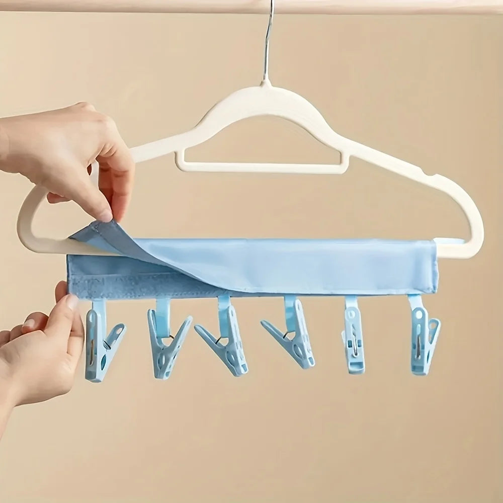 2-Pack Foldable Travel Clothes Hangers & Portable Clothesline Travel Clothes Hanger QXL
