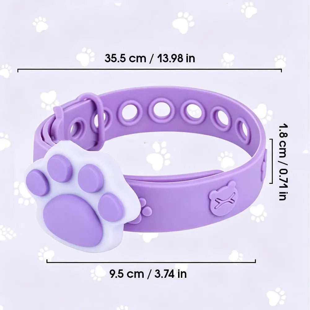 Adjustable Waterproof Pet Collar with Essential Oil Pad | Cat & Dog Pet Collar QXL