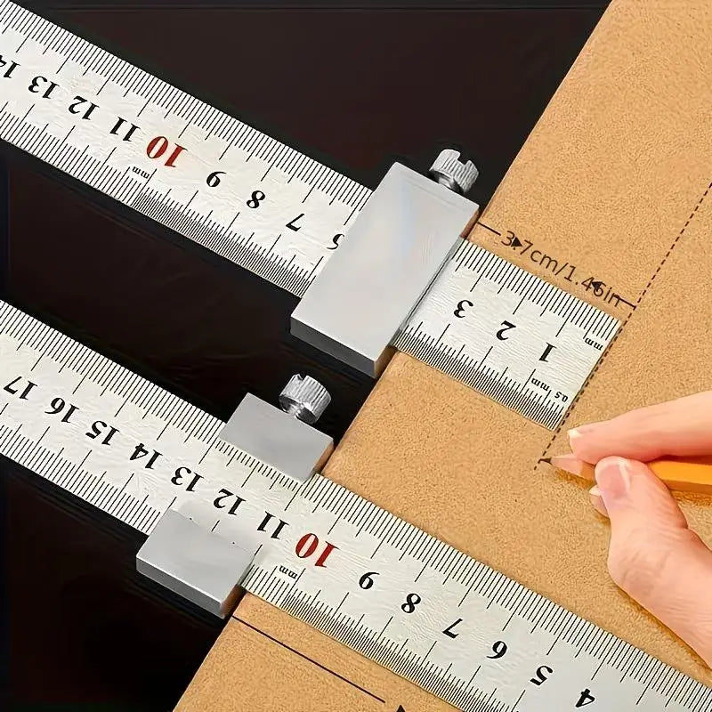 Metal Ruler Transparent Markings | Student, Office & Drafting Metal Drafting Ruler QXL