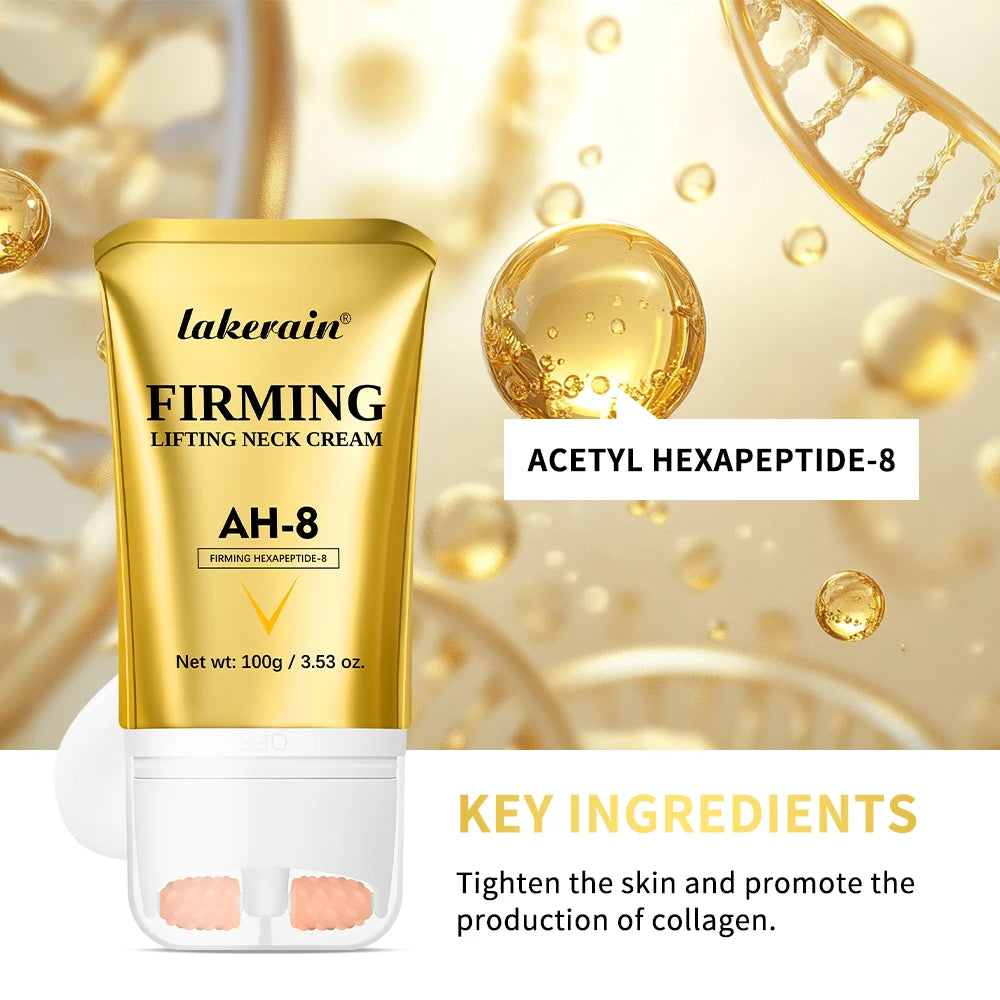 AH-8 Firming Neck Cream with Roller – Lifting & Smoothing Neck Firming Cream QXL