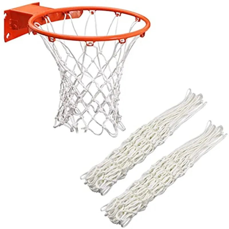 2-Pack Heavy-Duty Basketball Net Replacement – 12-Loop Hoop Basketball Net QXL 2pcs