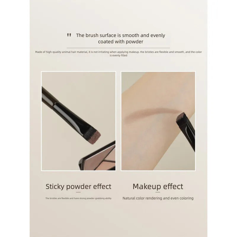 L44 Slanted Eyebrow Brush | Wool Fiber Flat Head Pro Makeup Eyebrow Makeup Brush QXL
