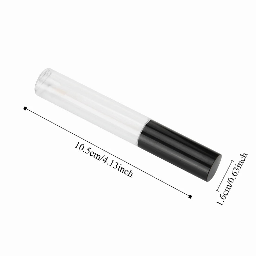 25-Pack 10ml Empty Lip Gloss Tubes with Brush – Black & Clear Lip Gloss Tubes QXL