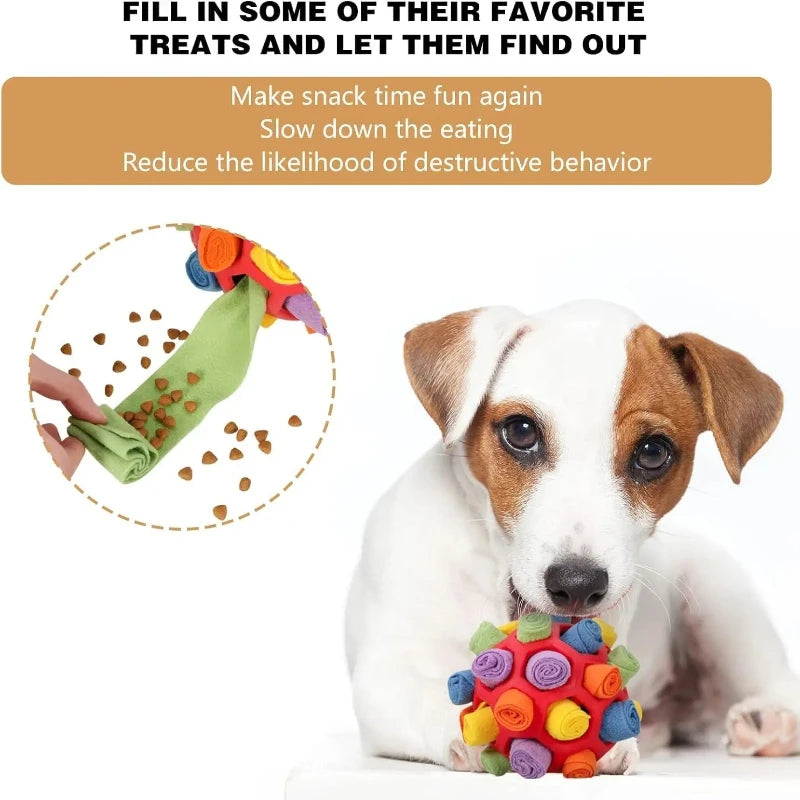 Interactive Dog Snuffle Ball | Slow Feeder Puzzle Toy Dog Puzzle Toy QXL