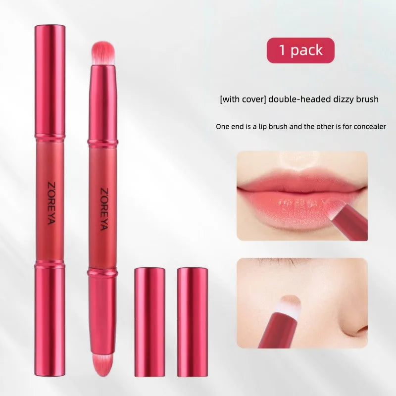 Zoreya Portable Round Head Lip & Concealer Brush – Pink Lip & Concealer Brush QXL Red