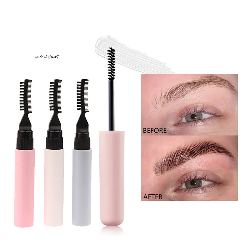 10ml Refillable Dual Brush Mascara & Eyebrow Gel Empty Tube Cosmetic Container QXL