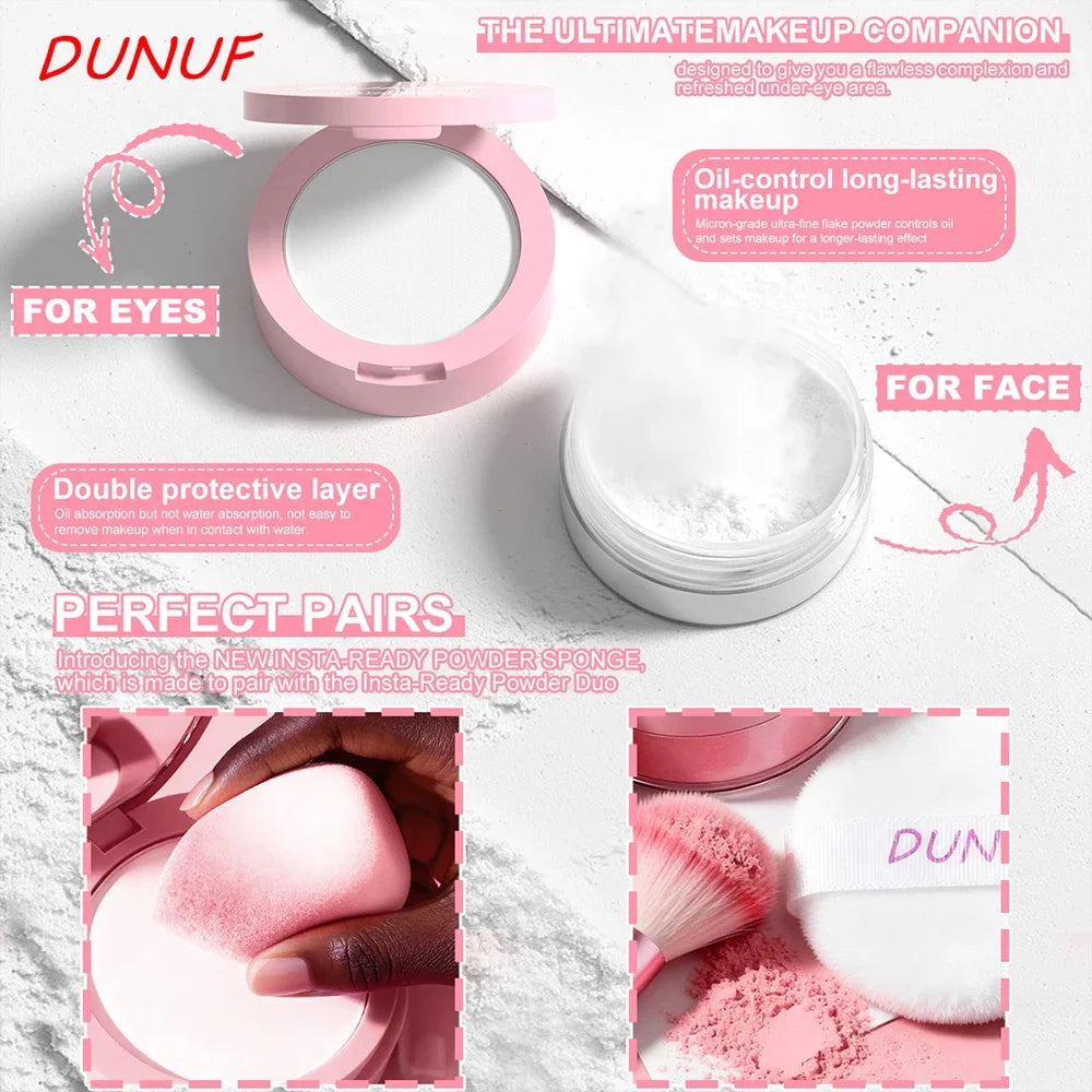 DUNUF 2-in-1 Setting Powder | Oil Control Matte Finish Setting Powder QXL