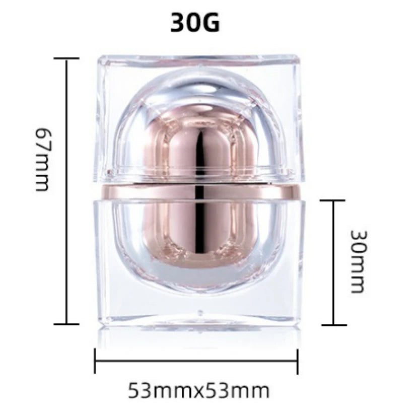 30g Refillable Acrylic Cream Jar | Cosmetic Container Cosmetic Cream Jar QXL Light Grey