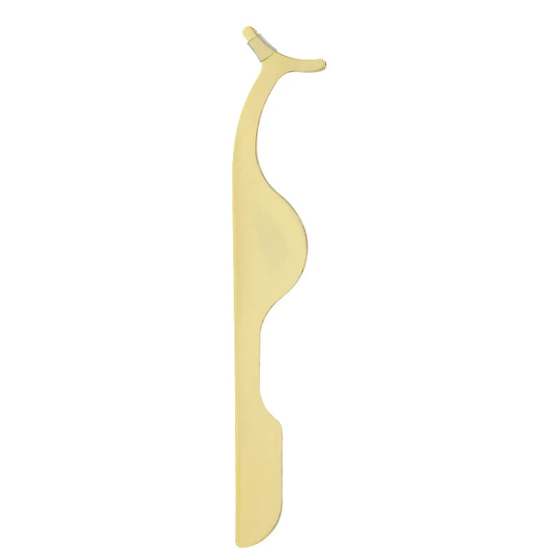 Vvocci Eyelash Clamp Applicator & Eyebrow Tweezers Anti-Shake Eyelash Applicator Clamp QXL M518 1pcs golden