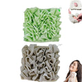 2-Pack 2-in-1 Mesh Loofah & Soap Storage Washcloth Set Exfoliating Bath Loofah QXL green grey Bath towel nylon