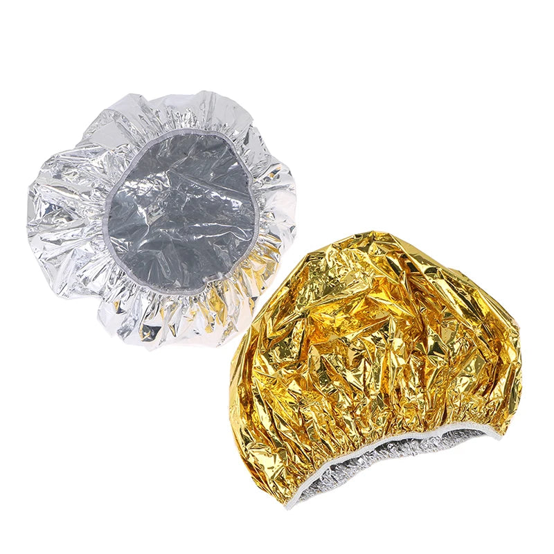 Aluminum Foil Thermal Hair Cap | Salon Hair Dyeing & Shower Hair Dyeing Cap QXL
