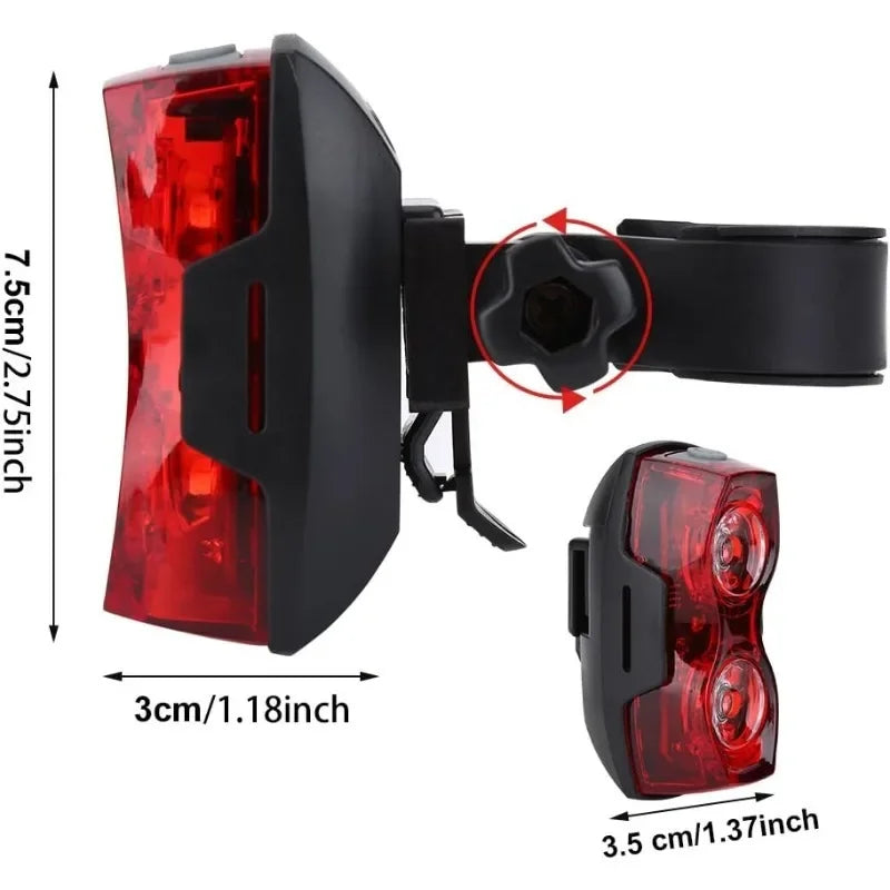LED Bike Tail Light | IPX5 Waterproof Red Rear Safety Light Bike Tail Light QXL
