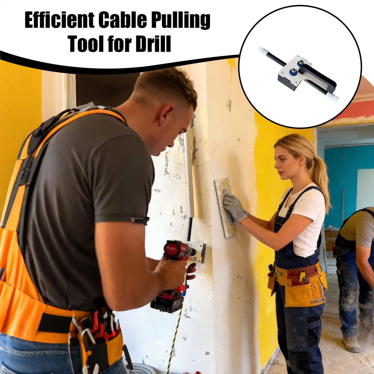 Heavy-Duty 8mm Wire Puller | Handheld Cable Pulling Tool Wire Pulling Tool QXL