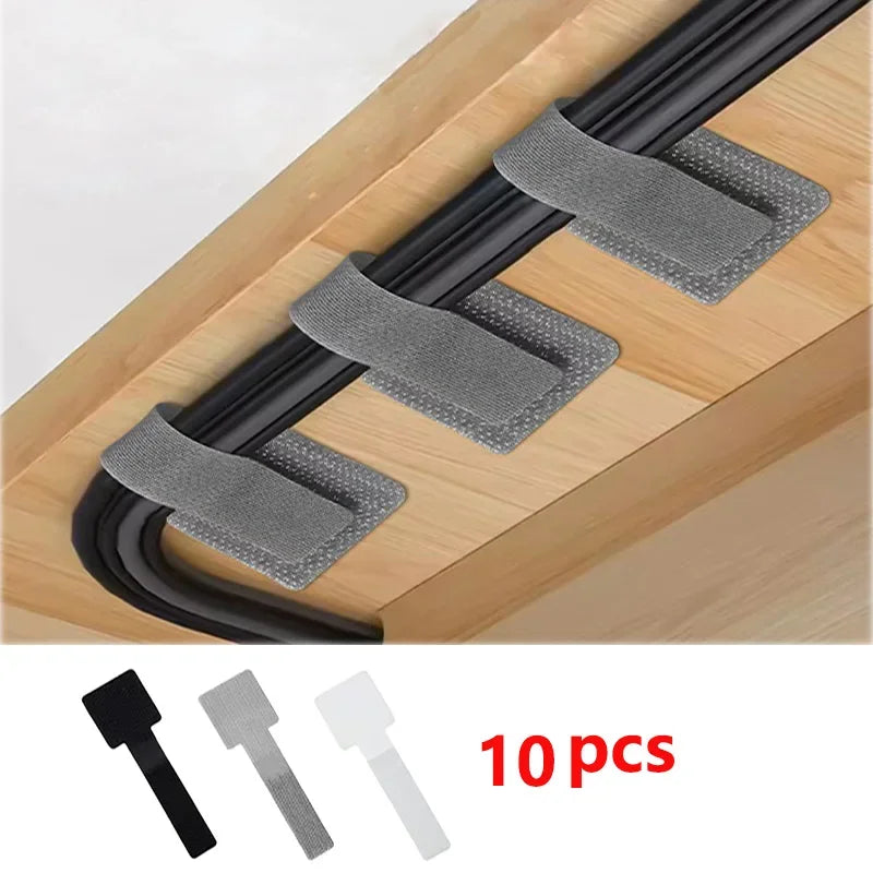 Reusable Self-Adhesive Cable Ties | Adjustable Cord Organizer Cable Tie Organizer QXL