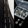 10-Pack Star Metal Hair Rings | Dreadlock Braid Cuffs Hair Braid Cuffs QXL Default Title