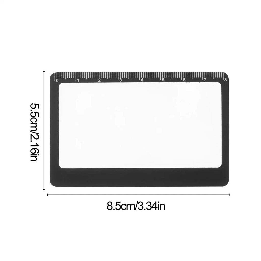 3X Card Magnifier | Wallet Magnifying Glass for Camping Pocket Magnifier Card QXL