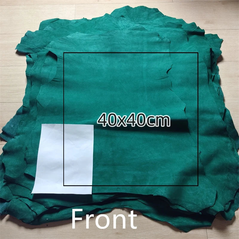Emerald Frosted Sheepskin Leather 0.8mm | First Layer DIY Fabric Leather Craft Fabric QXL