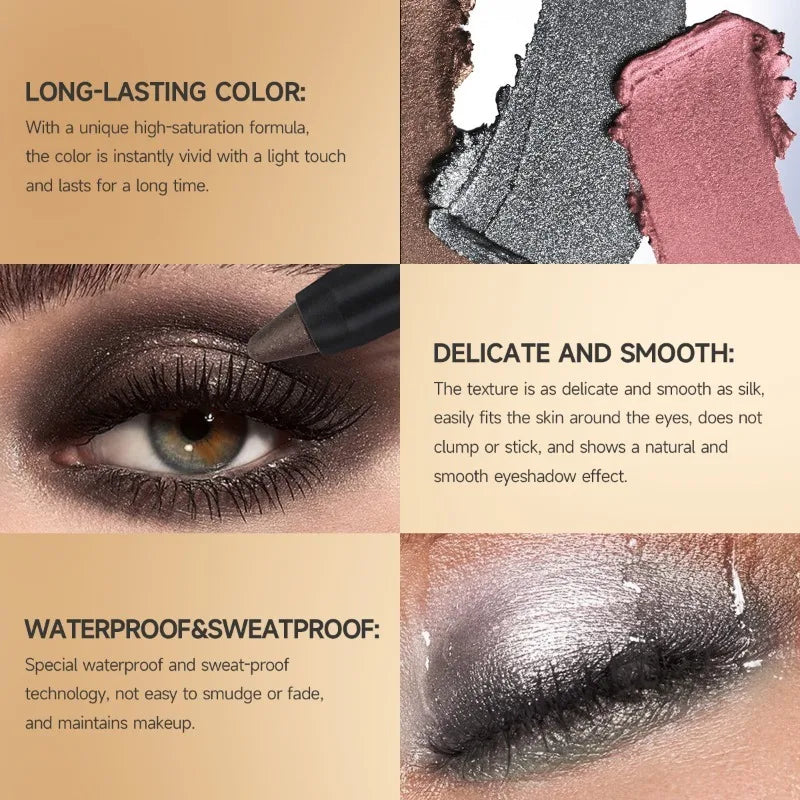 Double-Ended Eyeshadow Stick – 20 Colors, Waterproof Eyeshadow Stick QXL