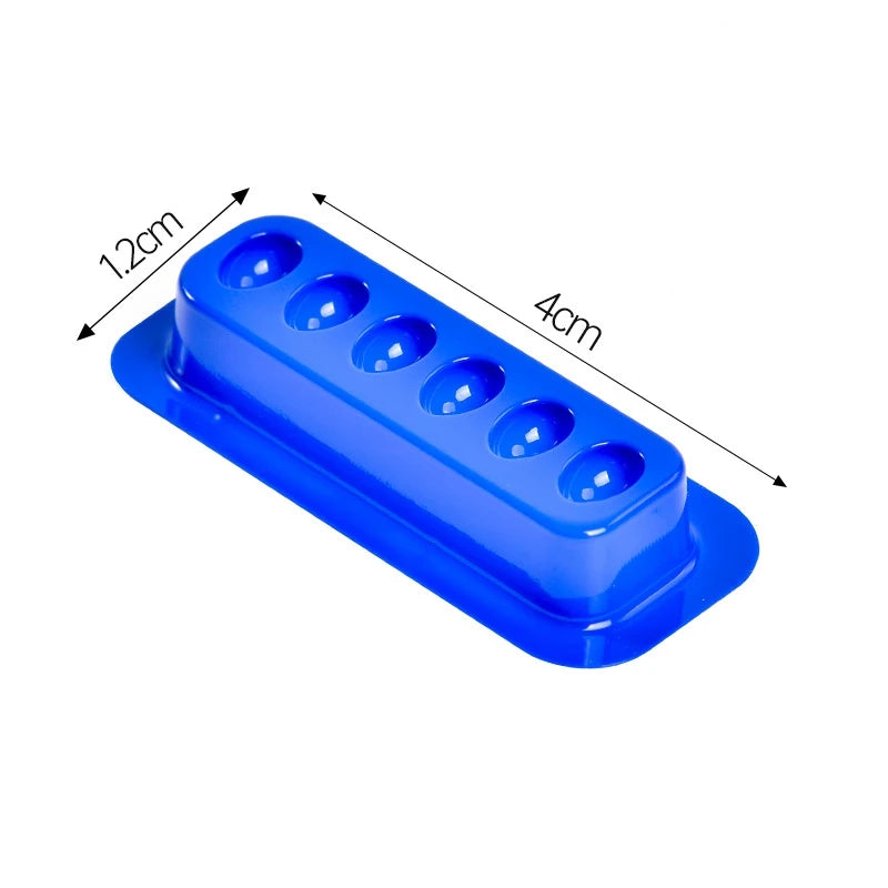 Silicone Eyelash Glue Holder Tray | 6-Cell Lash Extension Tool Lash Extension Tray QXL 100pcs Blue