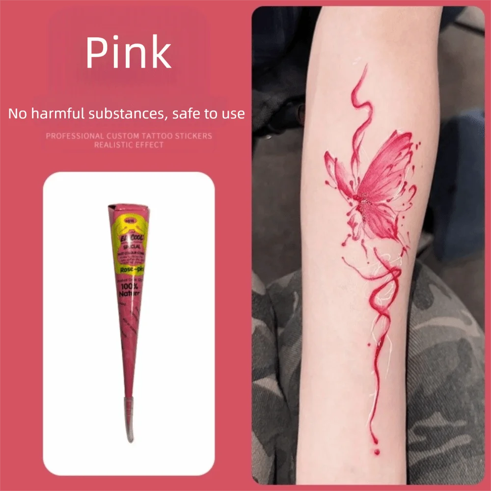 Henna Tattoo Paste Cone | Mehndi Body Art Black & Brown Henna Tattoo Paste QXL