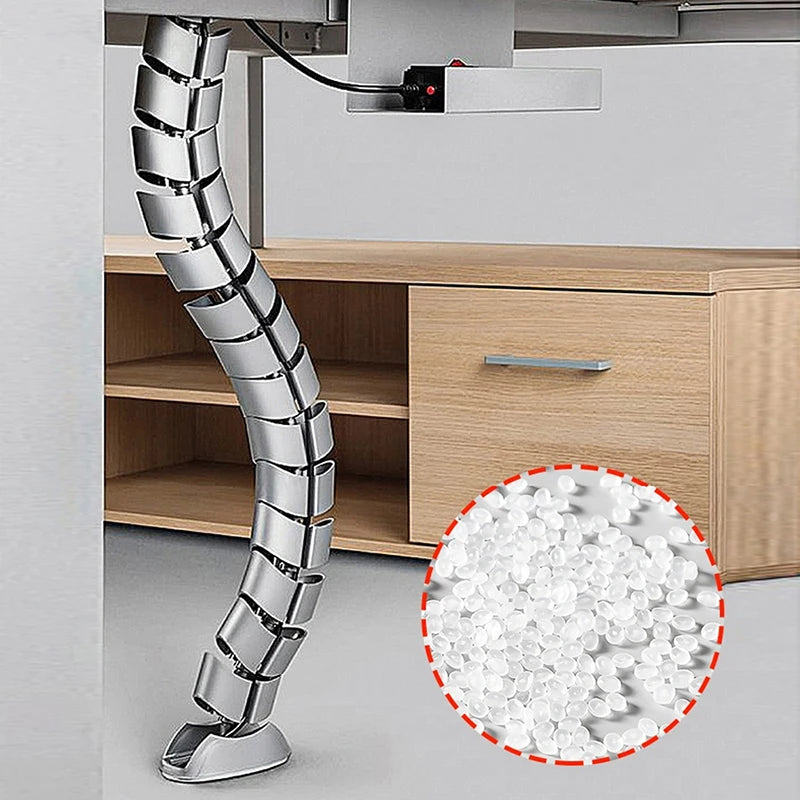 78cm Snake Cable Organizer | Under-Desk Wire Management Sleeve Cable Management Sleeve QXL