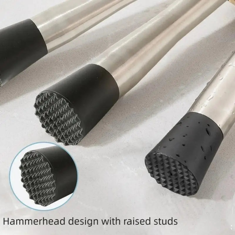 Stainless Steel Cocktail Muddler & Ice Crusher Bar Tool Cocktail Muddler QXL