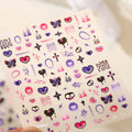 5D Summer Nail Stickers – Water Ripple & Daisy Beach Decals Nail Art Stickers QXL M1114