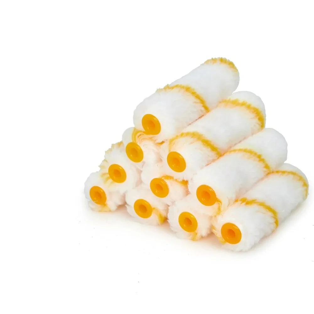 10-Pack Mini Paint Roller Refills | Dense Bristles for Walls Paint Roller Refills QXL 10pcs Roller brush