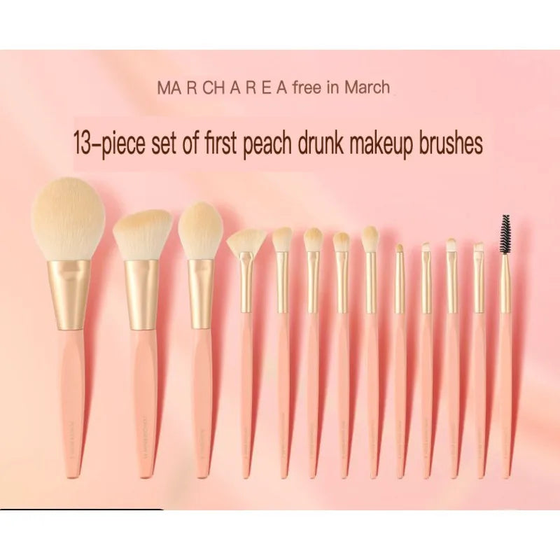 13-Piece Mini Professional Makeup Brush Set | Contour & Blend Makeup Brush Set QXL