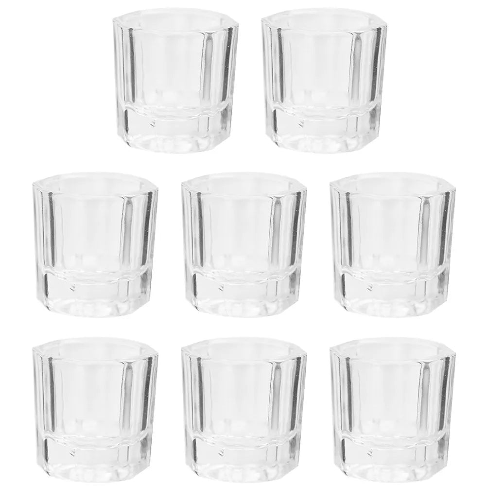8-Pack Glass Nail Art Cups | Manicure Liquid & Mixing Cups Nail Art Cups QXL