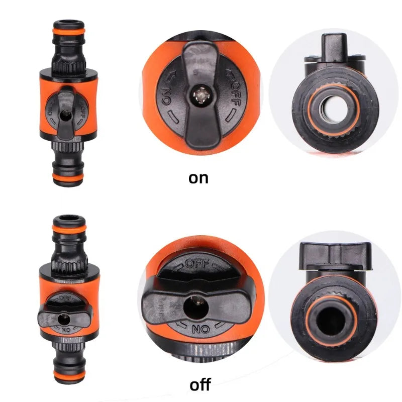16mm Garden Hose Shut-Off Valve Quick Connector Fitting Hose Valve Connector QXL