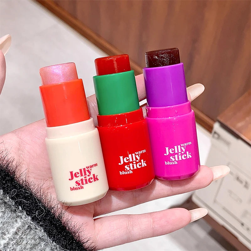 Warm Jelly Blush Stick | Long-Lasting Low Saturation Blusher Jelly Blush Stick QXL