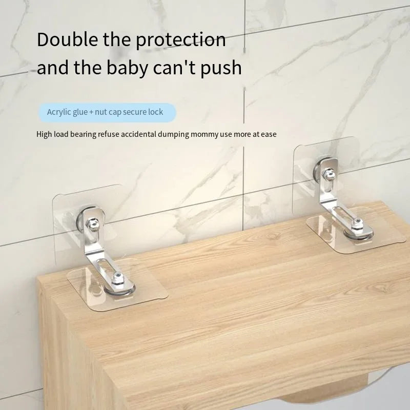2-Pack Child Safety Cabinet Lock & Anti-Toppling Furniture Strap Child Safety Lock QXL