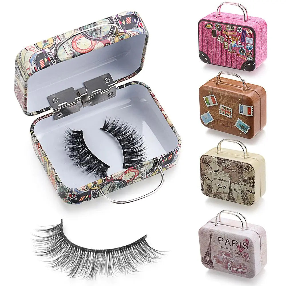 Iron False Eyelash Storage Box | Mink Lash Case & Tray Eyelash Storage Case QXL