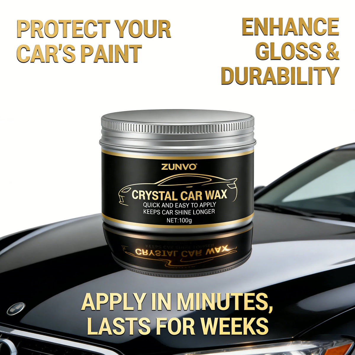 Crystal Car Wax Polish – Easy Apply, Long-Lasting Shine Car Wax Polish QXL