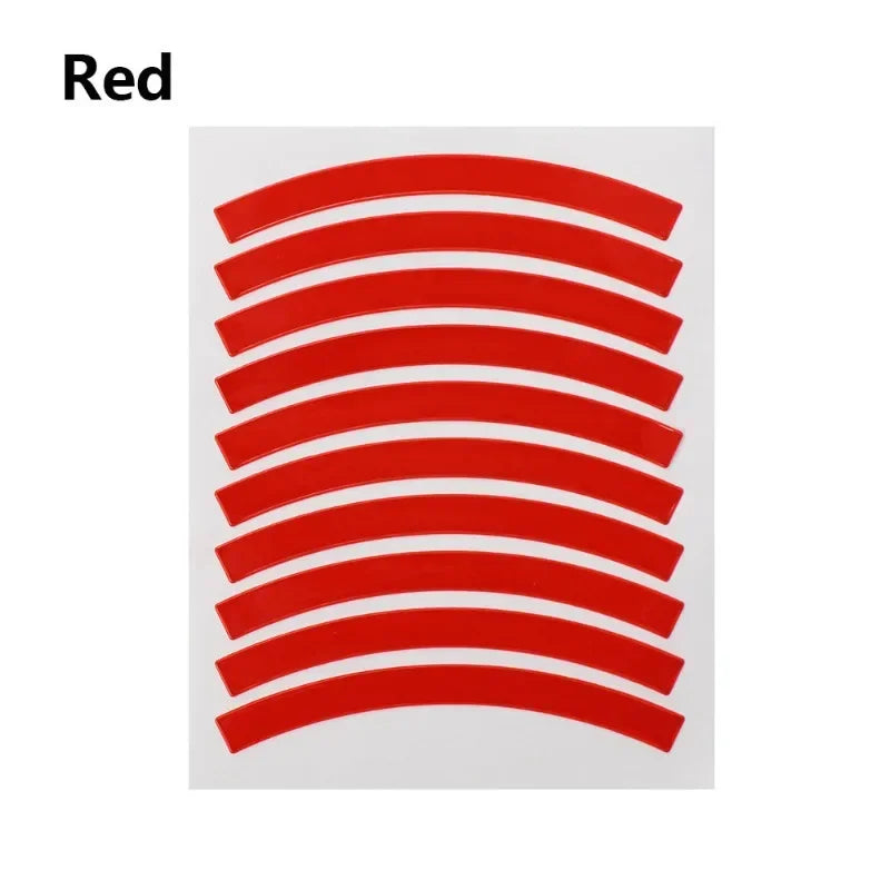 Prismatic Reflective Tape – 10pcs Night Riding Bike Safety Bicycle Reflective Tape QXL Red