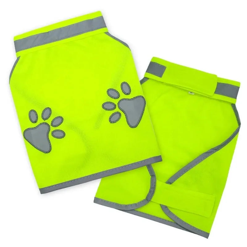 Dog Reflective Safety Vest | High Visibility Fluorescent S–2XL Dog Safety Vest QXL