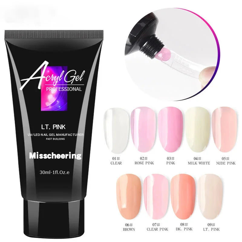 Poly Nail Extension Builder Gel UV LED – 15ml/30ml Nail Extension Gel QXL