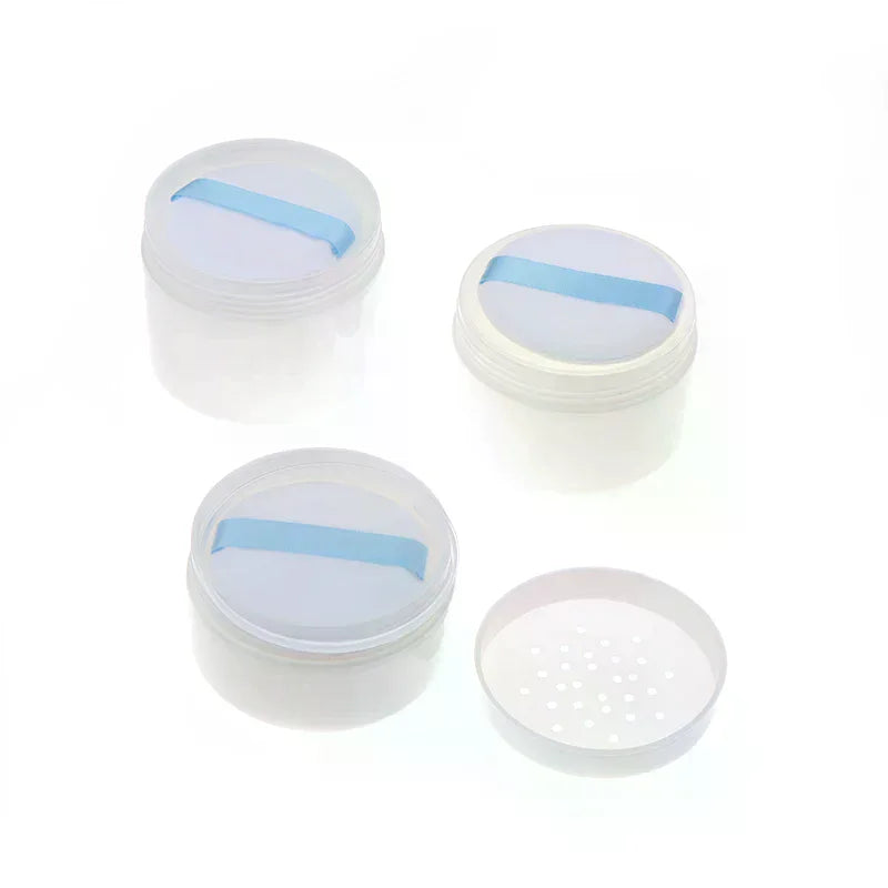 Empty Loose Powder Case with Puff & Sifter | 200–300g Powder Dispenser Case QXL