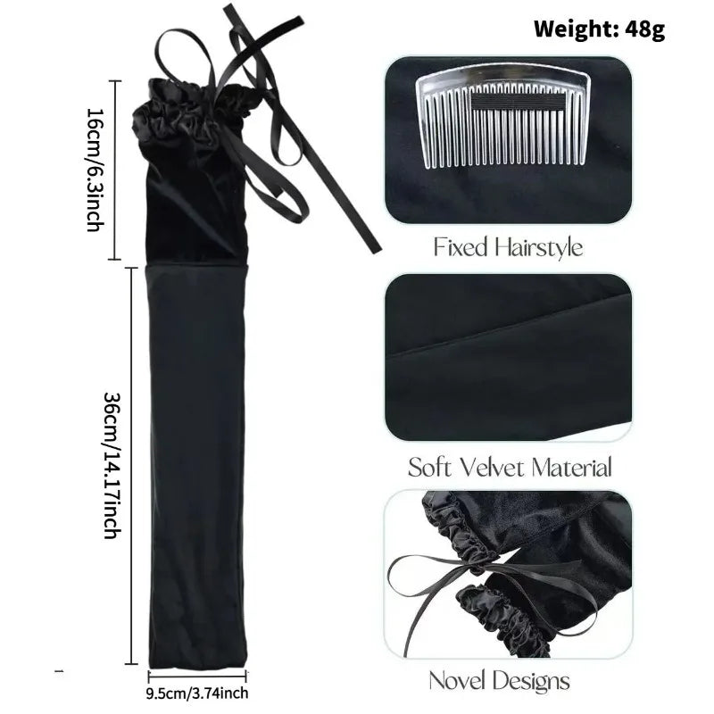 Heatless Curling Wand with Comb | Foam Roller All Hair Types Heatless Hair Curler QXL