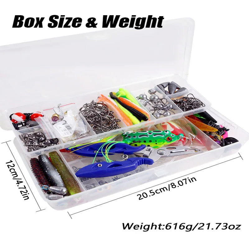 332-Piece Fishing Lure Set | Bionic Minnow Bait Tackle Kit Fishing Lure Set QXL